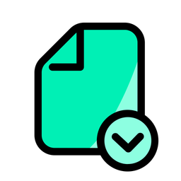 Down arrow document  Icon