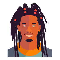 Afro man with dreadlocks  Icon