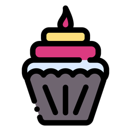 Birthday cupcake  Icon