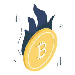 Bitcoin Burning  Icon