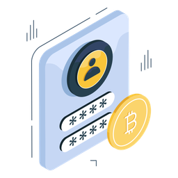 Bitcoin Account Login  Icon