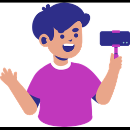 Content Creator Making Vlog  Icon