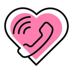 Volunteer Hand In Heart Altruistic Service Emblem Heart Shaped Volunteering Icono