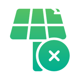 Broken solar panel  Icon