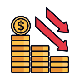 Decrease Money Coin  Icon