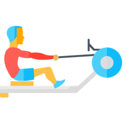 Rowing Machine Flat Icon Business And Finance Icon Pack Icon