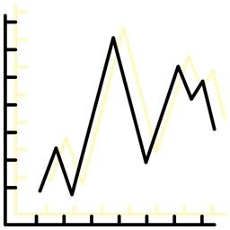 Gráfico de área  Ícone