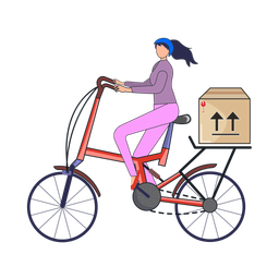 Bicycle delivery  Icon