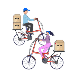 Bicycle delivery  Icon