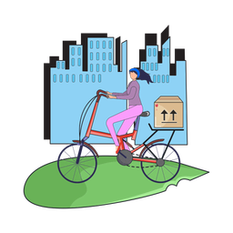 Bicycle delivery  Icon