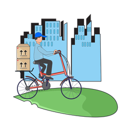 Bicycle delivery  Icon