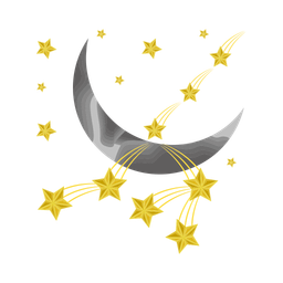 Moon and stars  Icon