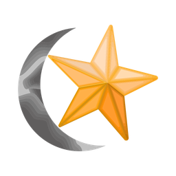 Moon and stars  Icon