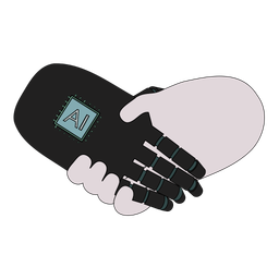 AI Hand Shake  Icon