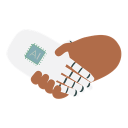 AI Hand Shake  Icon