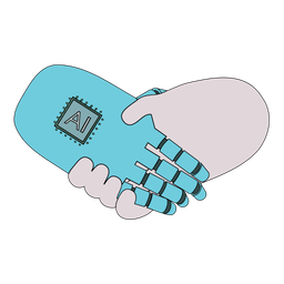 AI Hand Shake  Icon