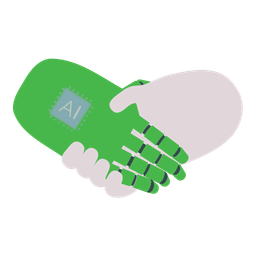 AI Hand Shake  Icon