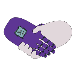 AI Hand Shake  Icon