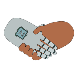 AI Hand Shake  Icon