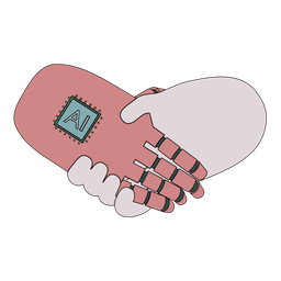 AI Hand Shake  Icon