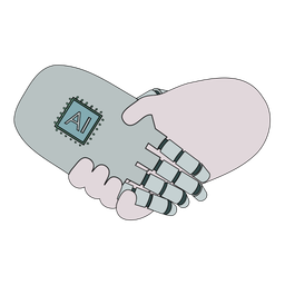 AI Hand Shake  Icon