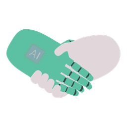 AI Hand Shake  Icon