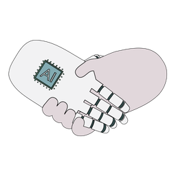 AI Hand Shake  Icon