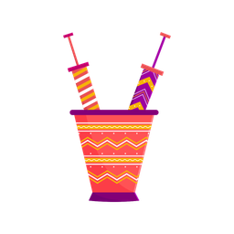 Bucket with water guns  Icon