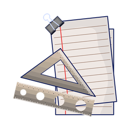 Paper and ruler  Icon