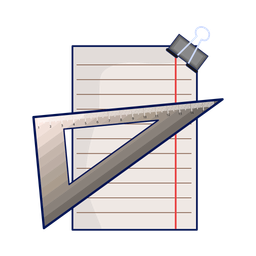 Paper and ruler  Icon