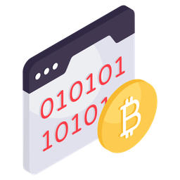 Bitcoin Binary Data  Icon