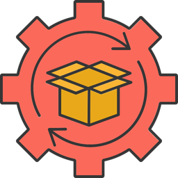 Box with cog  Icon