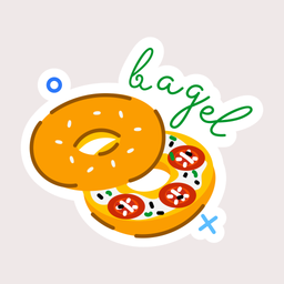 Sanduíche de bagel  Ícone