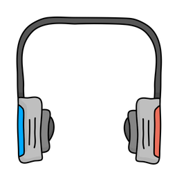 Headphone doodle  Icon