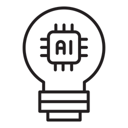 Ai artificial intelligence technology light bulb  Icon