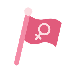 Flag Representing Women's Unity  Icon