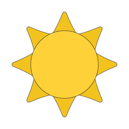 Summer sun rays  Icon