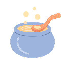 Magic cooking in halloween cauldron  Icon