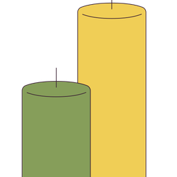 Aromatic natural wax candles  Icon