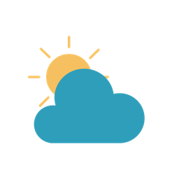 Cloudy and sun  Icon