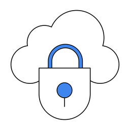 Cloud With Lock  Icon