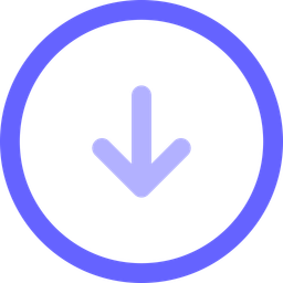 Down Arrow Circle  Icon