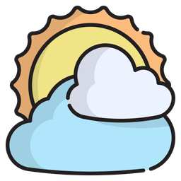 Cloudy sun  Icon