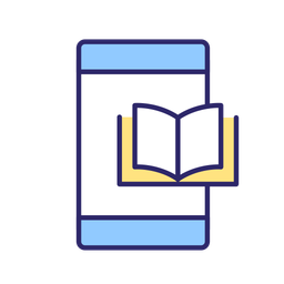 Mobile book collection  Icon