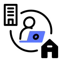 Hybrid work  Icon