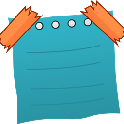 Blue Sticky Note  Icon