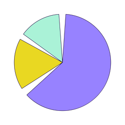 Segmentos de gráfico de pizza  Ícone