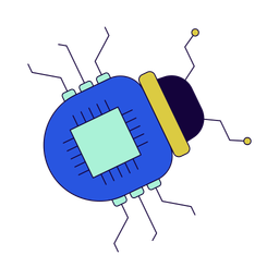 Bug no computador do microchip  Ícone