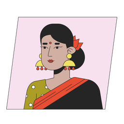 Attractive indian woman in traditional clothes  Icon