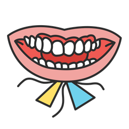 Comedy smiling mouth  Icon